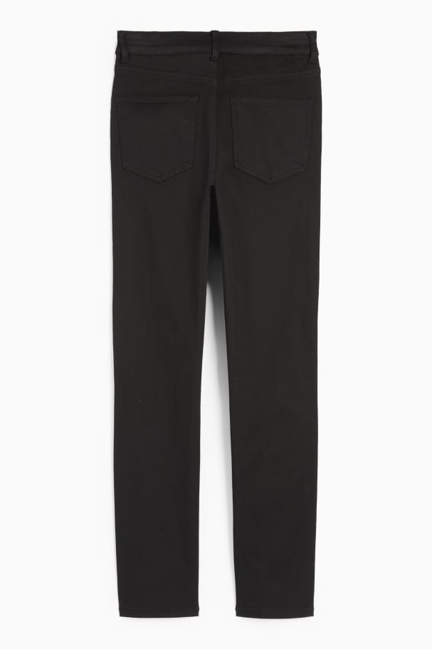 Femei - Pantaloni de stofă - talie înaltă - slim fit - negru
