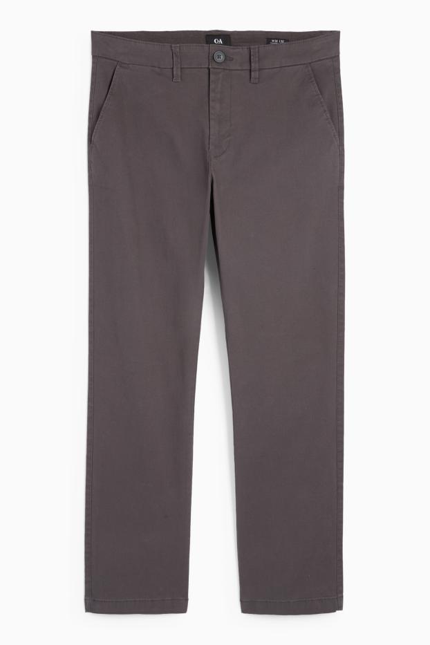 Bărbați - Chino - regular fit - gri închis