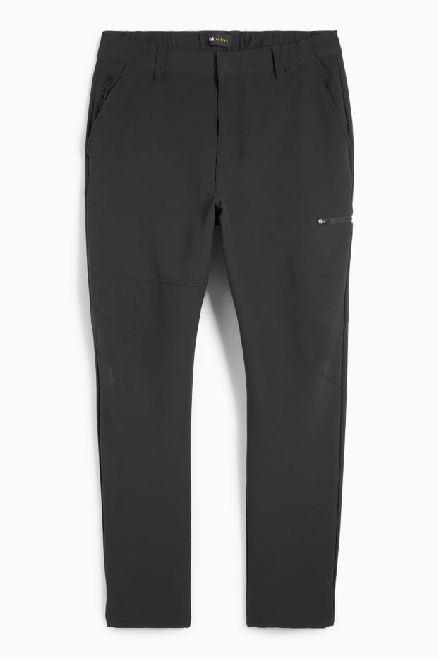 Bărbați - Pantaloni de trening funcționali - rezistenți la apă - negru