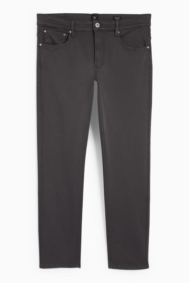 Bărbați - Slim jeans - Flex jog denim - LYCRA® - gri închis