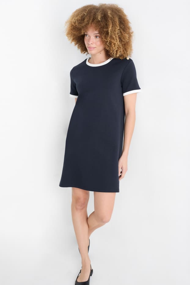 Femei - Rochie-tricou - albastru închis