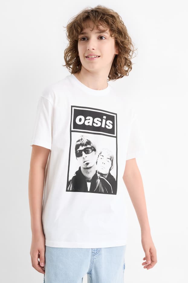 Copii - Băieți - Oasis - tricou cu mânecă scurtă - alb