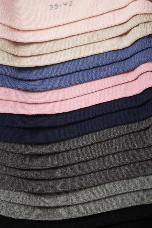 Dámské - Multipack 10 ks - ponožky do tenisek - béžová