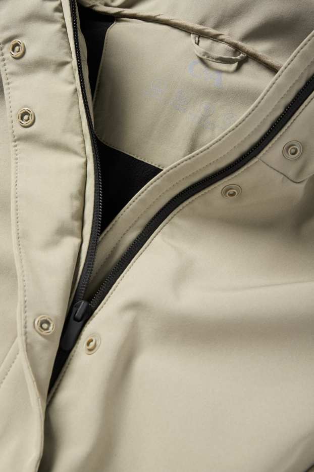 Femei - Geacă softshell cu glugă - rezistentă la apă - 4 Way Stretch - verde deschis