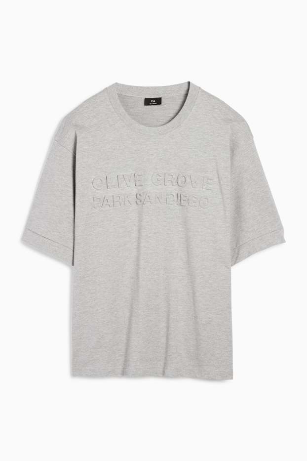 Bărbați - Tricou - relaxed fit - gri deschis melanj