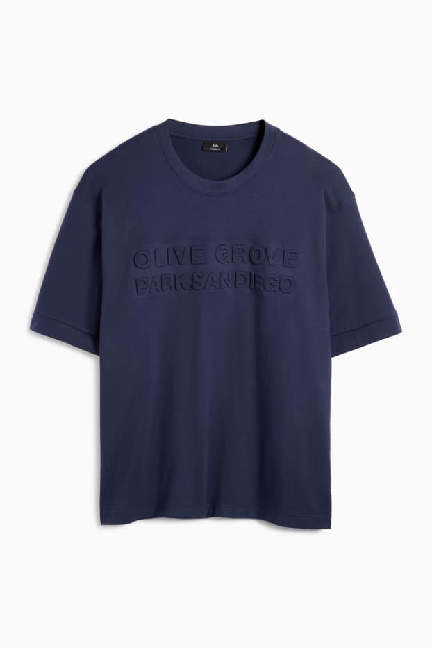 Bărbați - Tricou - relaxed fit - albastru închis