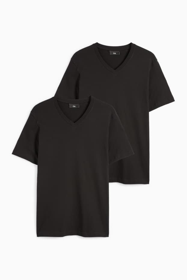 Bărbați - Multipack 2 buc. - tricou - regular fit - negru