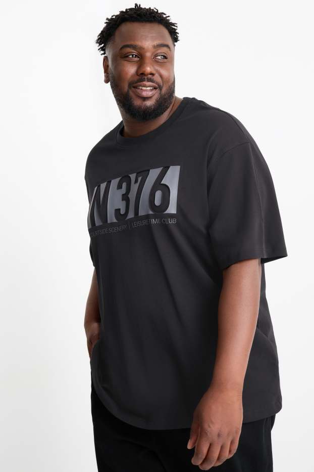 Bărbați - Tricou - relaxed fit - negru