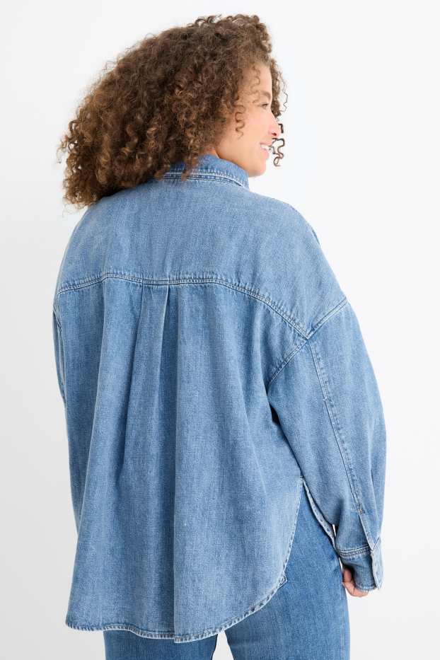 Femei - Bluză din denim - denim-albastru