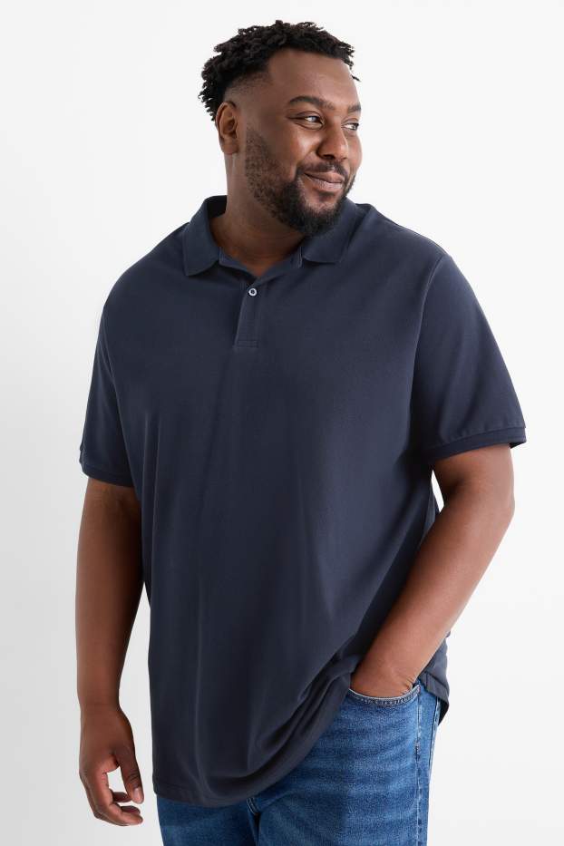 Bărbați - Tricou polo - albastru închis