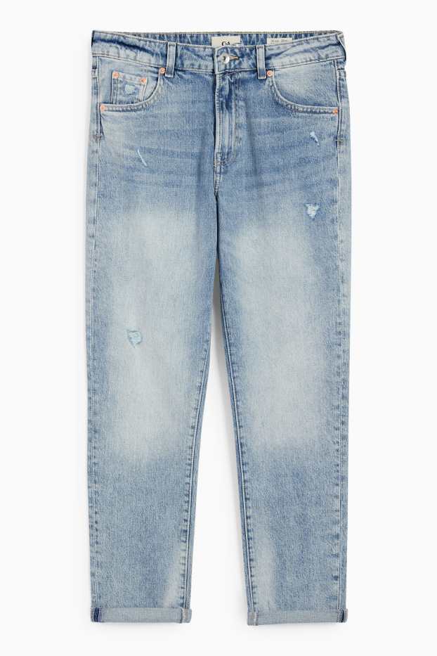 Femei - Boyfriend jeans - talie medie - LYCRA® - denim-albastru deschis