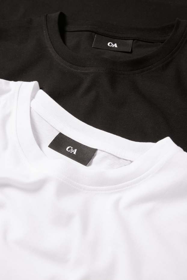 Bărbați - Multipack 5 buc. - tricou - regular fit - alb / negru