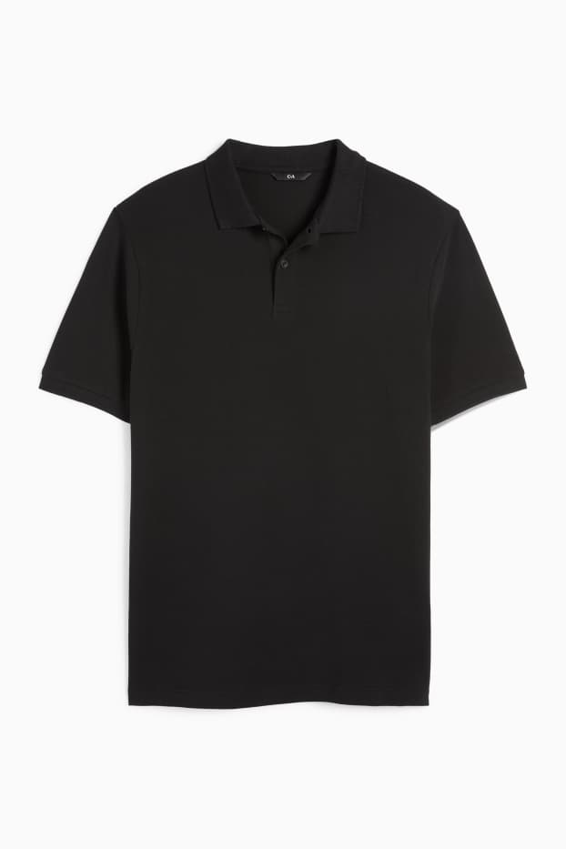 Bărbați - Tricou polo - regular fit - negru