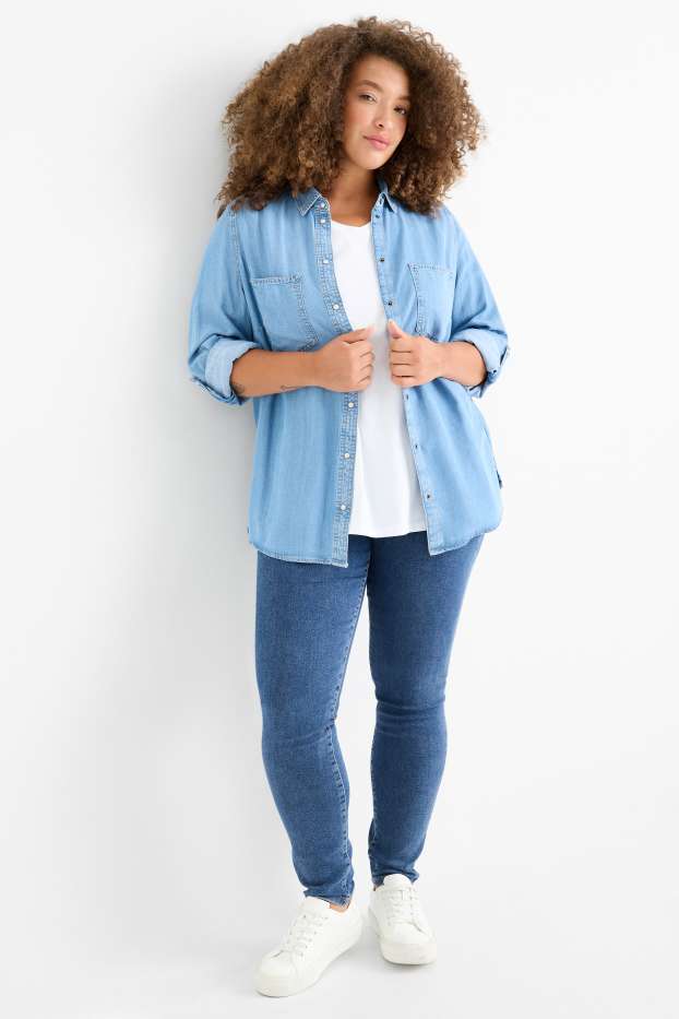 Femei - Jegging jeans - talie înaltă - denim-albastru