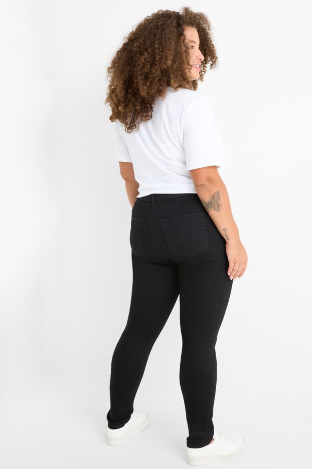 Femei - Jegging jeans - talie înaltă - negru
