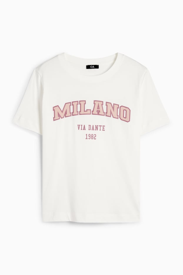 Femei - Tricou - supradimensionat - alb