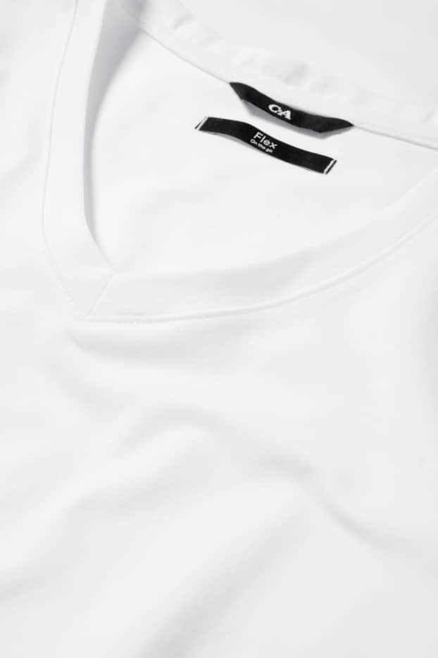 Bărbați - Tricou - slim fit - Flex - alb