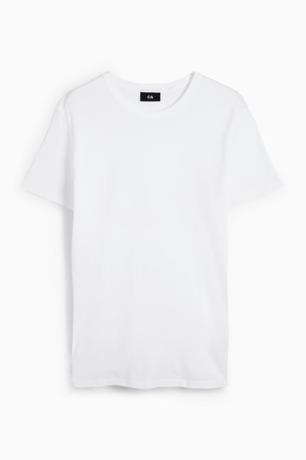 Men - T-shirt - slim fit - white