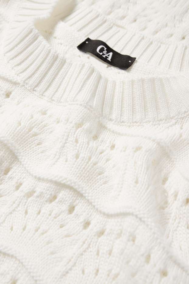 Damen - Pullover - cremeweiß