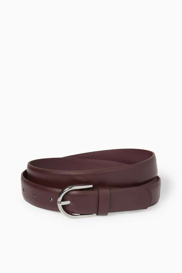 Femei - Curea - imitație de piele - bordo