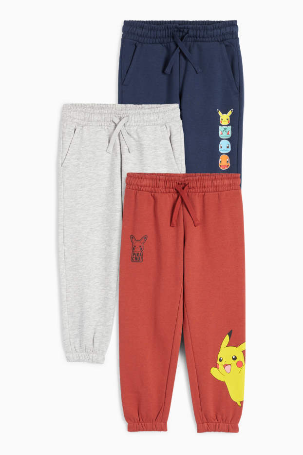 Copii - Băieți - Multipack 3 buc. - Pokémon - pantaloni de trening - albastru închis