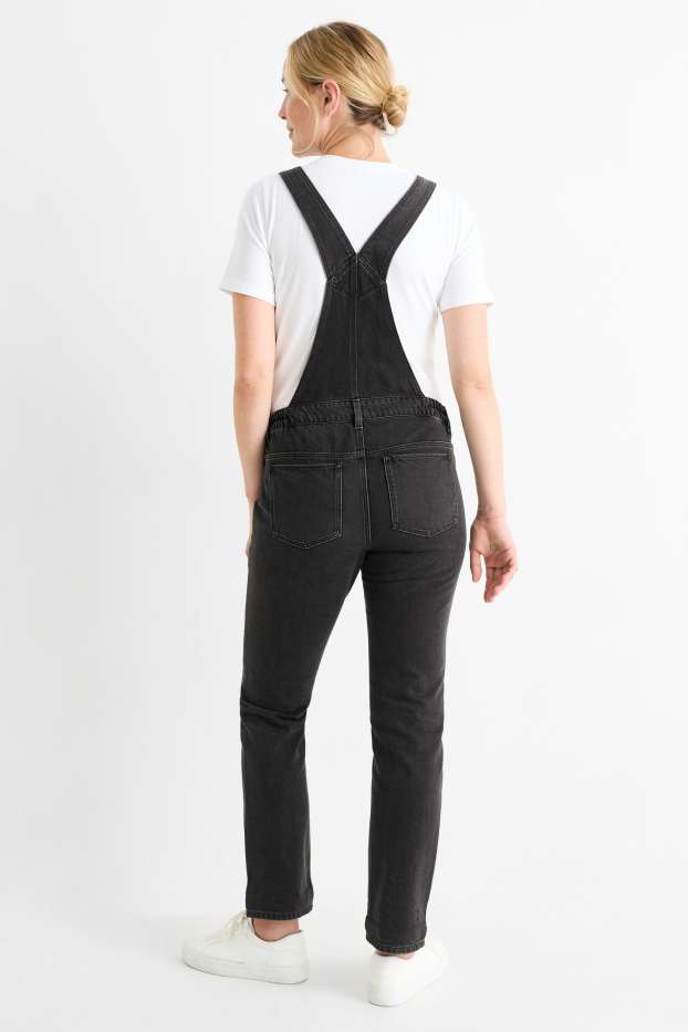 Femei - Salopetă din denim gravide - denim-gri închis