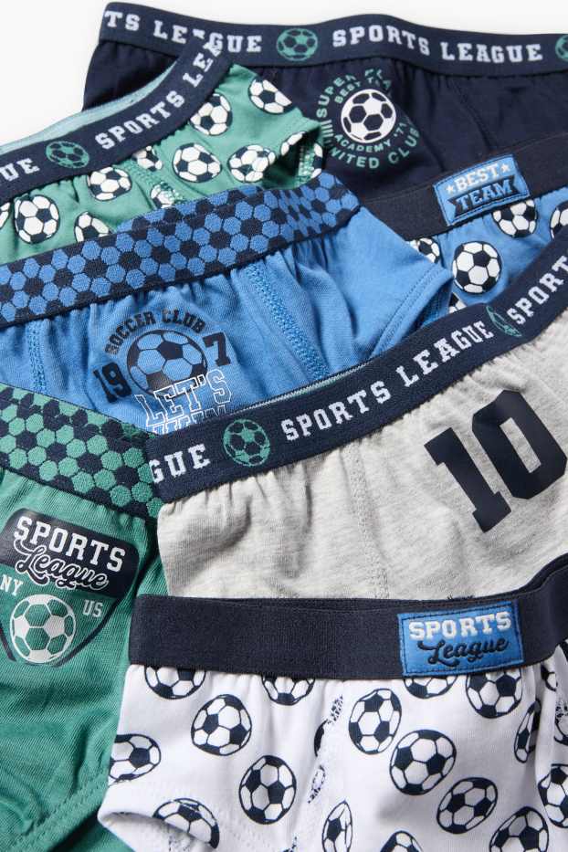 Copii - Băieți - Multipack 7 perechi - fotbal - chiloți - verde
