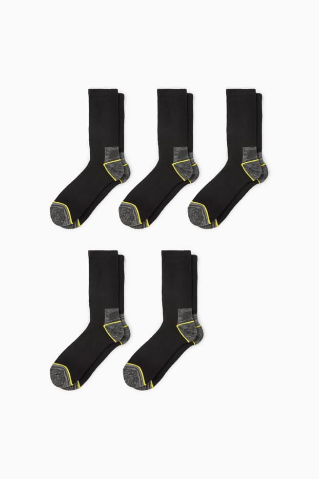 Bărbați - Multipack 5 perechi - șosete funcționale - negru