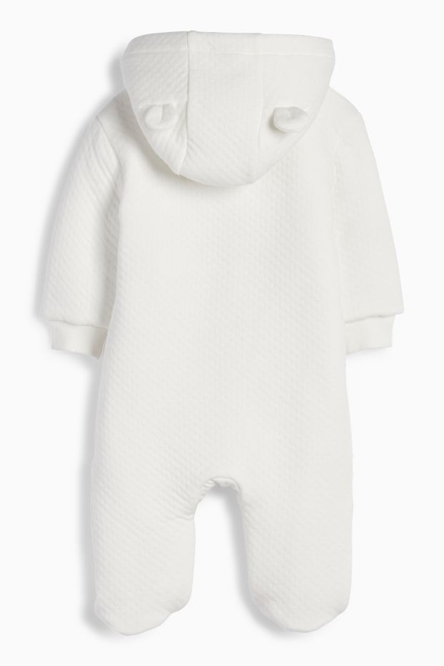 Unisex - Winnie de Pluș - salopetă bebeluși - structurată - alb