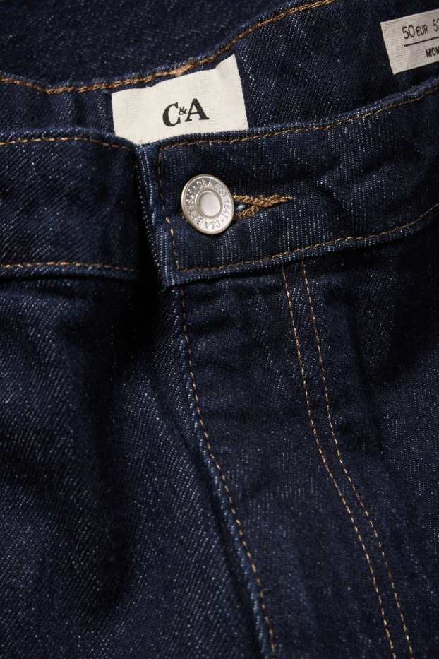 Femei - Mom jeans - talie înaltă - LYCRA® - denim-albastru închis