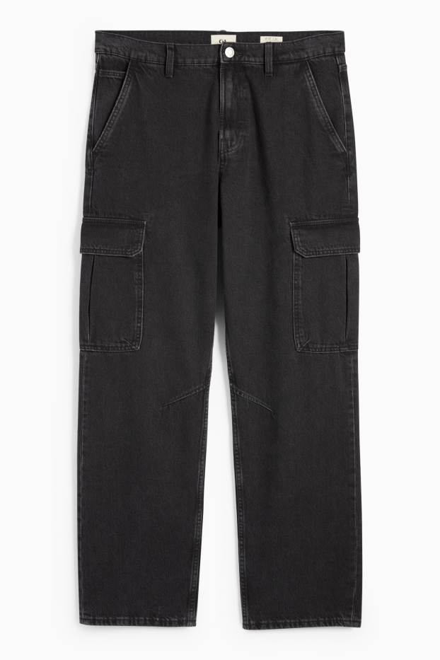 Bărbați - Cargo jeans - denim-gri închis