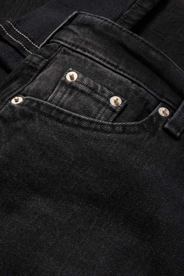 Femei - Boyfriend jeans - talie medie - LYCRA® - denim-gri închis