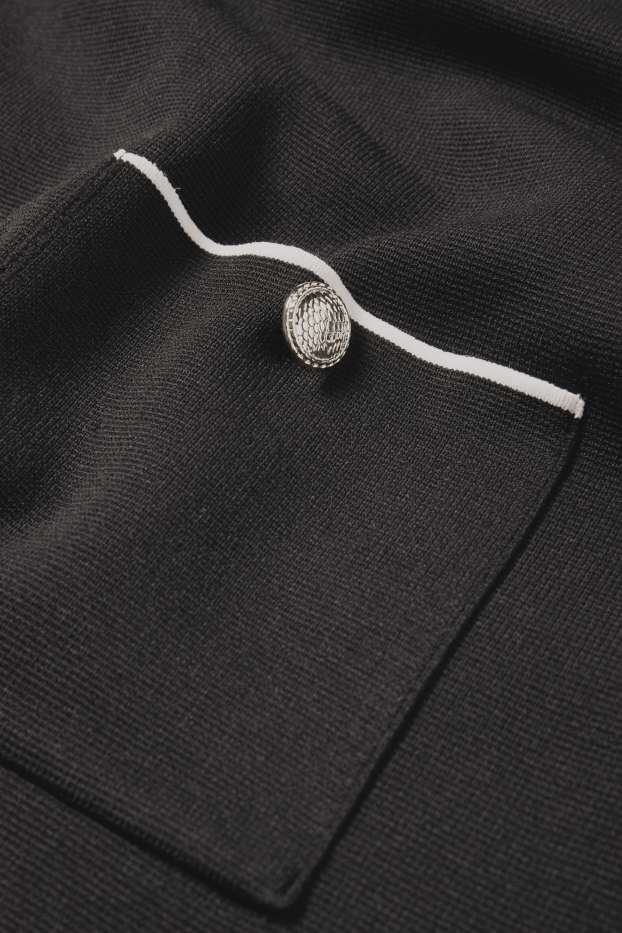 Femei - Rochie tricotată - negru
