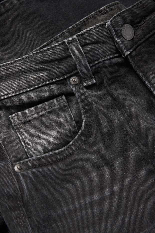 Dámské - Mom jeans - high waist - LYCRA® - džíny - tmavošedé
