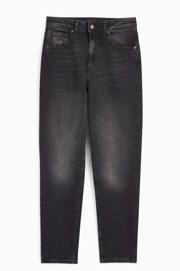 Dámské - Mom jeans - high waist - LYCRA® - džíny - tmavošedé
