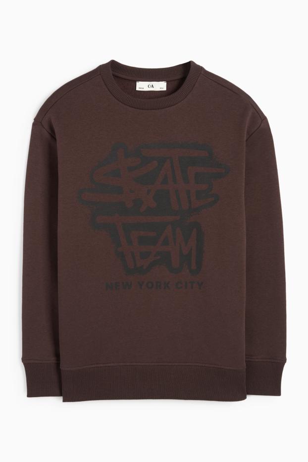 Enfants garçons - Skate Team - sweat - marron foncé