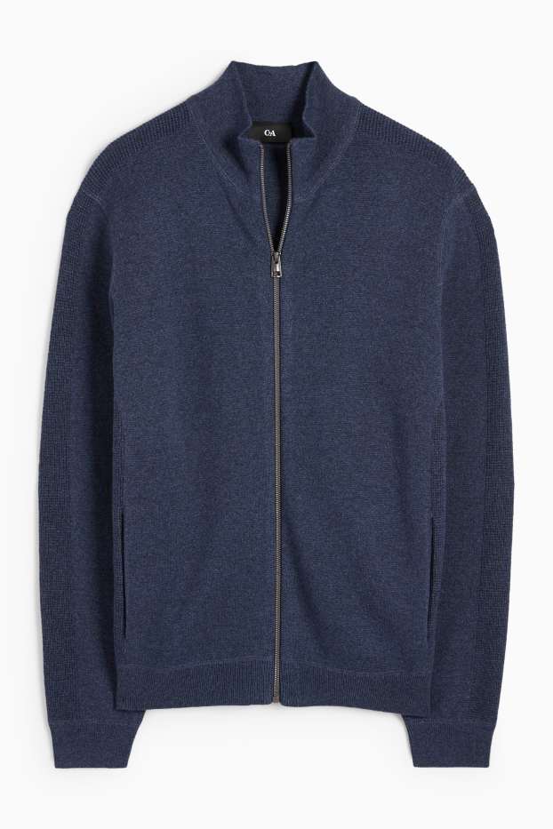 Hommes - Gilet en maille - bleu foncé