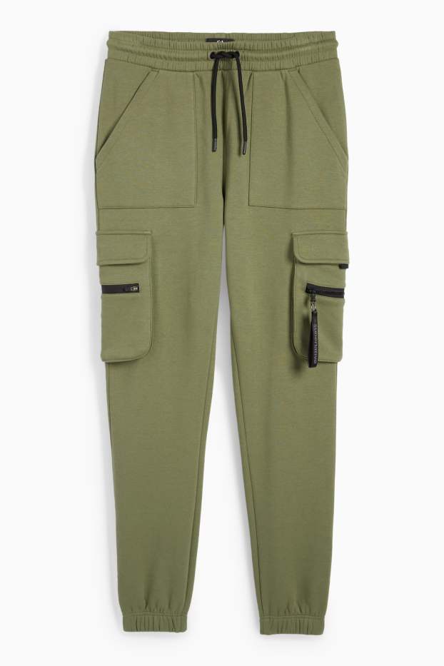 Bărbați - Pantaloni de trening cargo - verde