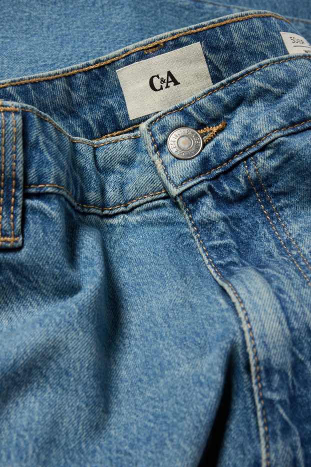 Femei - Wide leg jeans - talie înaltă - denim-albastru