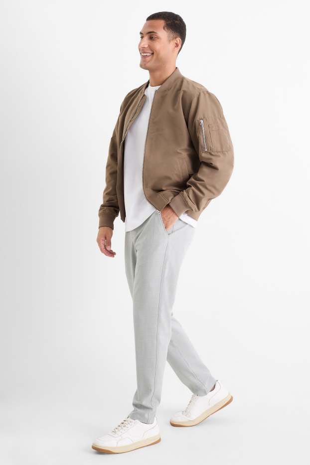 Bărbați - Chino - tapered fit - gri deschis