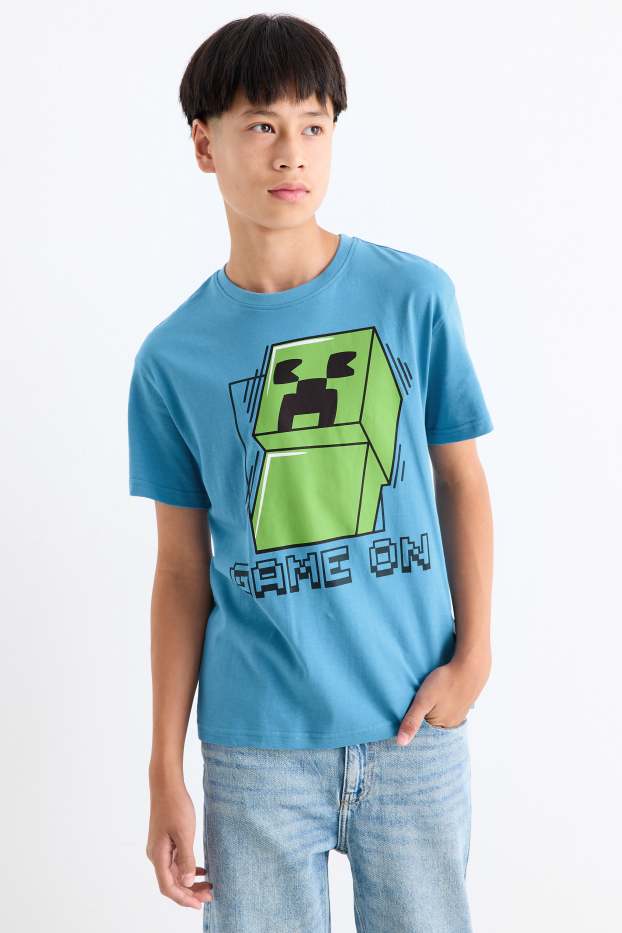 Copii - Băieți - Multipack 2 buc. - Minecraft - tricou cu mânecă scurtă - albastru / bej