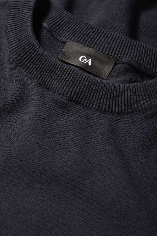 Herren - Feinstrick-Pullover - dunkelblau