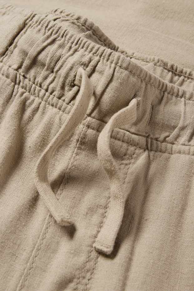 Copii - Băieți - Pantaloni cargo - amestec de in - bej deschis