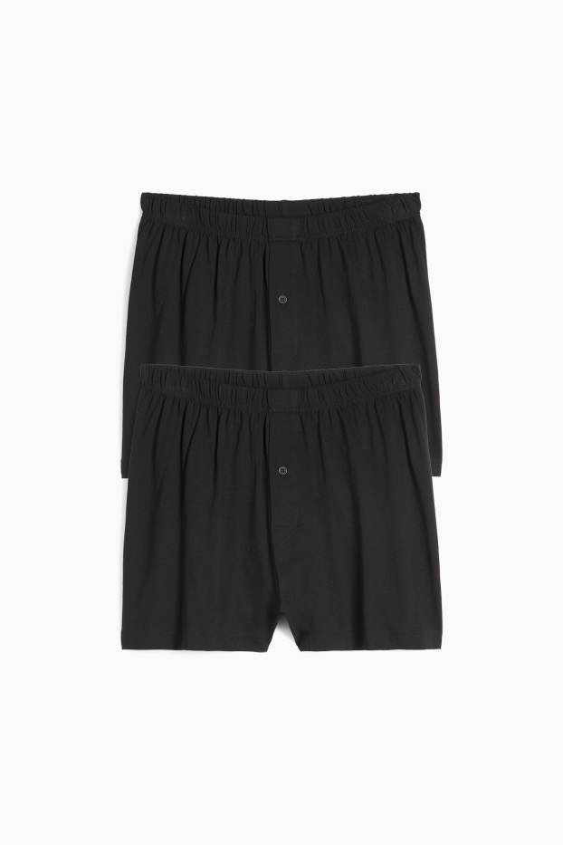 Bărbați - Multipack 2 perechi - boxeri - jerseu - negru