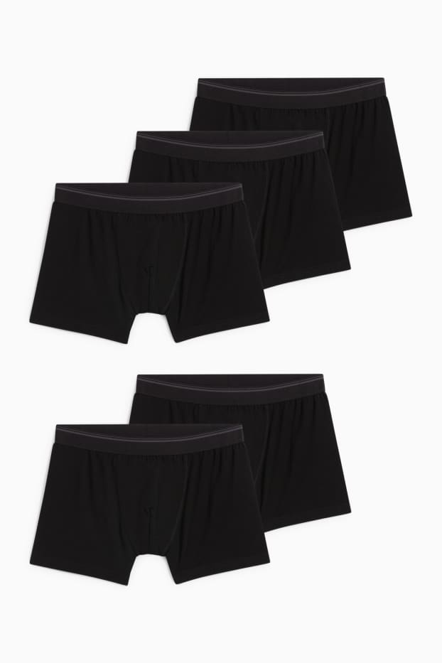 Bărbați - Multipack 5 perechi - chiloți boxer - negru
