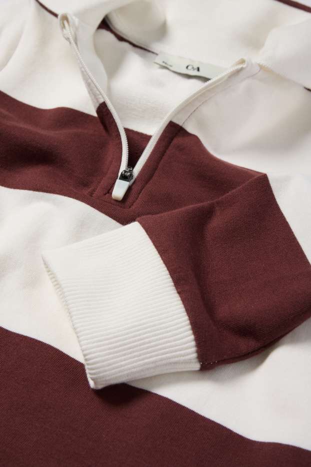 Copii - Băieți - Tricou polo - cu dungi - alb-crem