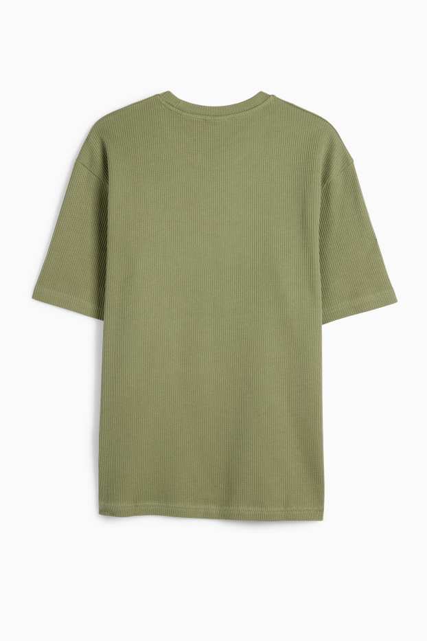 Bărbați - Tricou - relaxed fit - reiat - verde