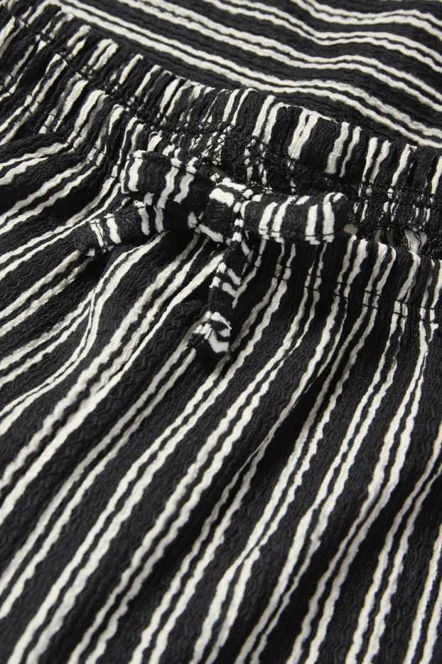 Copii - Fete - Pantaloni din jerseu - palazzo cu dungi - structurați - negru / alb