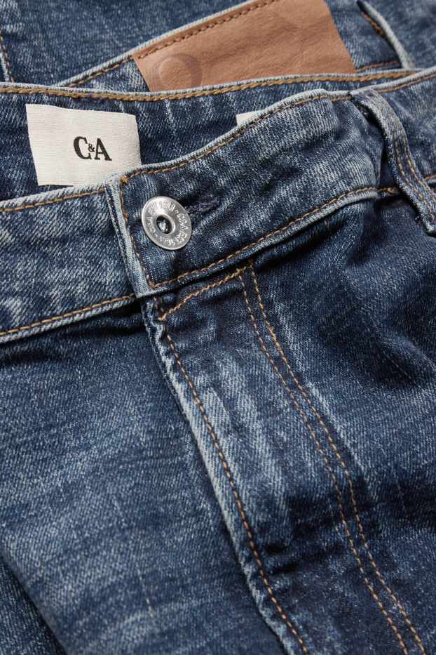 Femei - Boyfriend jeans - talie medie - LYCRA® - denim-albastru închis