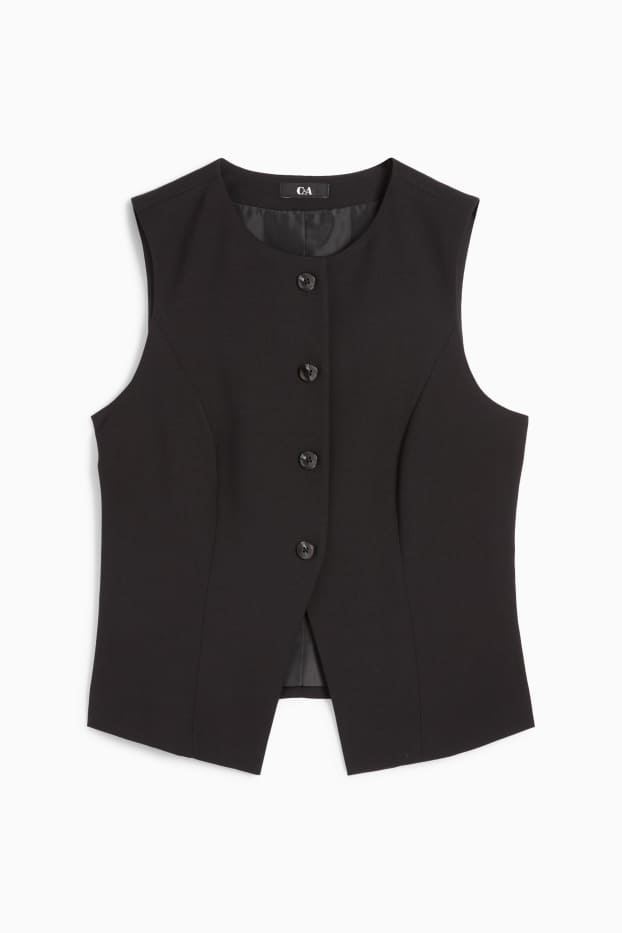 Femei - Vestă - tailored fit - negru